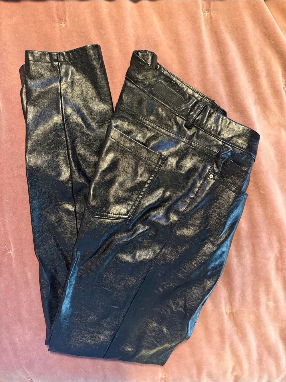 Blank NYC Black Faux Leather Skinny Jeans